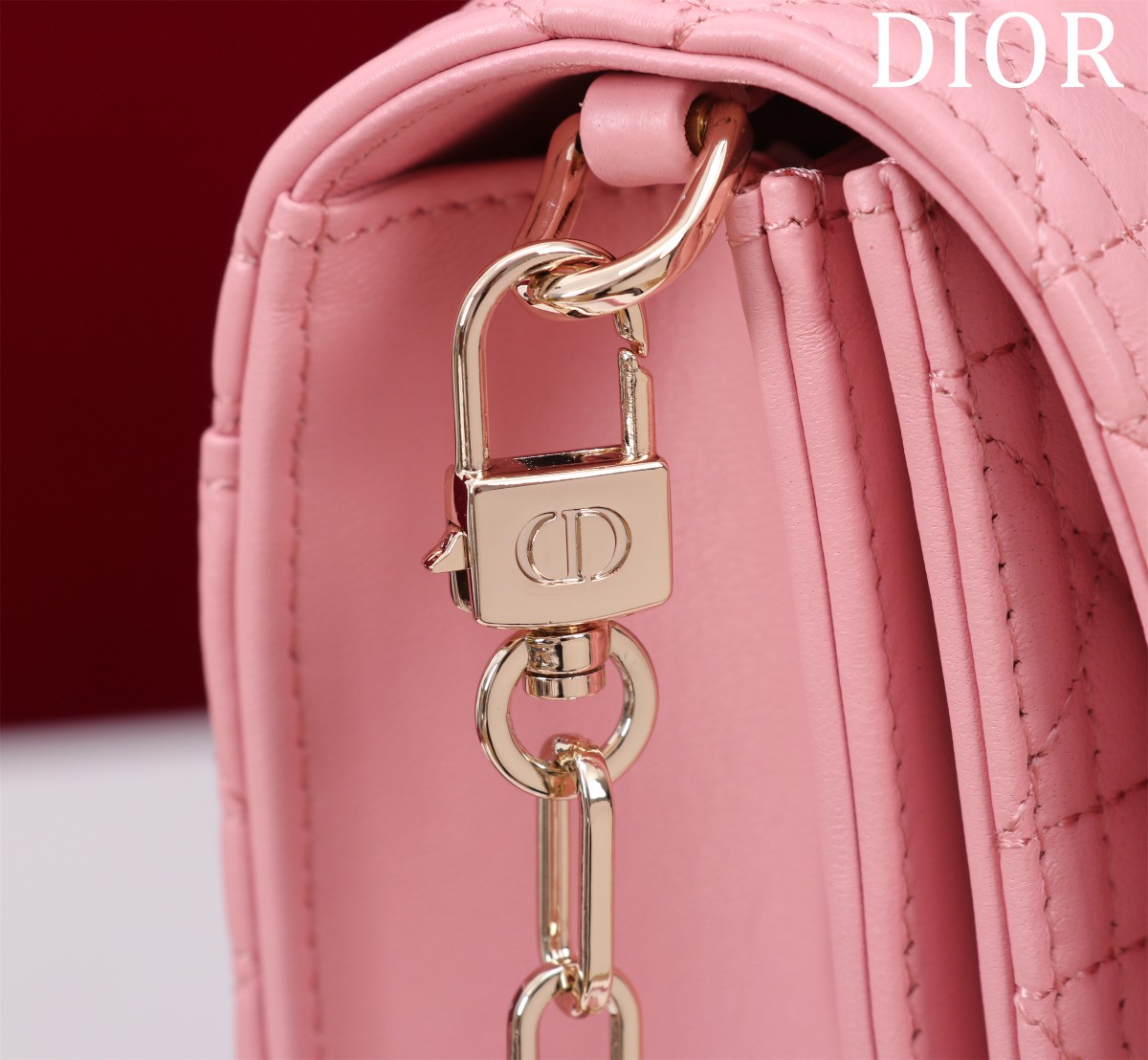 My Dior Top Handle Bag Pink Cannage Lambskin